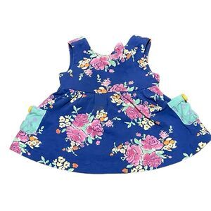 Matilda Jane Sweet and Serene Tunic Top 6-12m Blue Floral with Pockets